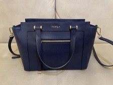 Furla Handtasche Leder Blau