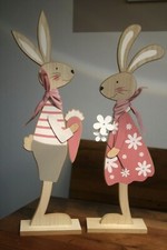 Hase und Häsin auf MDF-Holz