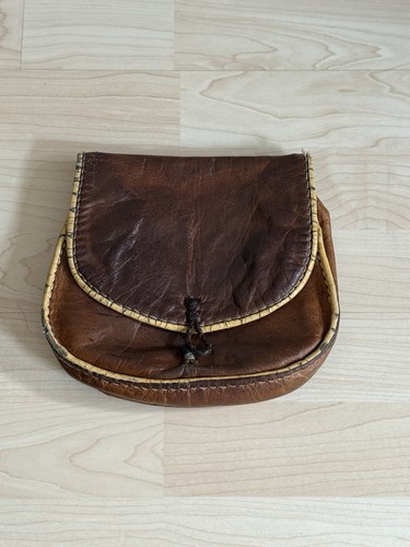 Vintage leder umhängetasche - leder,
