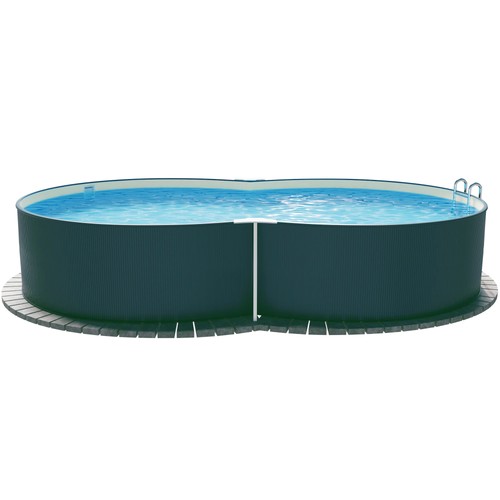 Stahlwandpool achtform