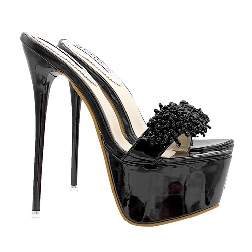 Sexy pantolette farbe - in,