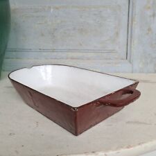 B1112 Alter Emaille Bräter | BRATREINE | Bratenpfanne | Email | Gusseisen SCHWER