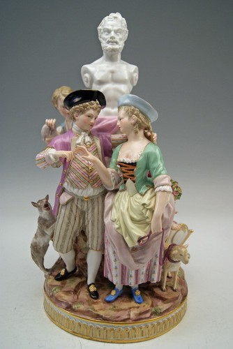 Grosse meissen figur gruppe - meissen,