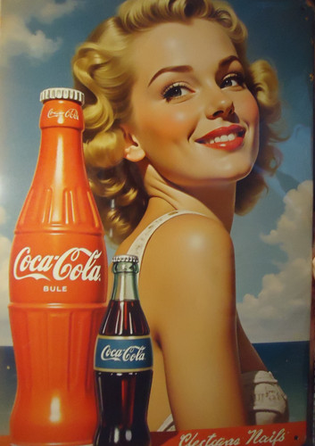 Retro blechschild coca - retro, cola