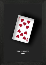 Zehn Herzen gerahmtes Wandbild