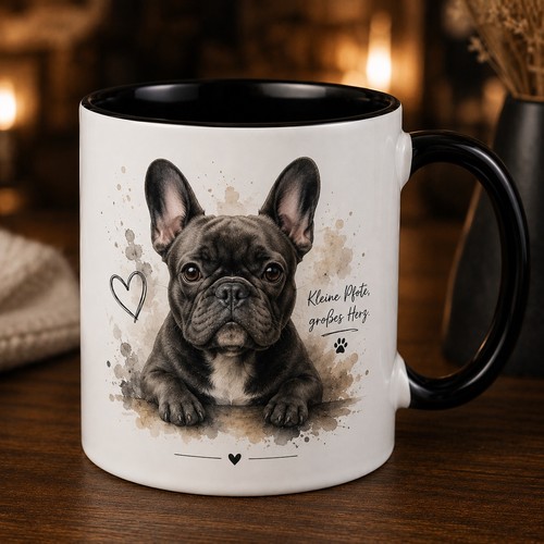 Tasse keramik bulldogge hund - tasse,