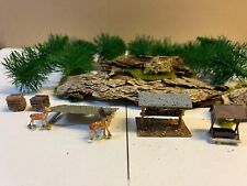 HO Rehe,Futterkrippen, Stecktannen ,Rinde,zur Landschaftsgestaltung