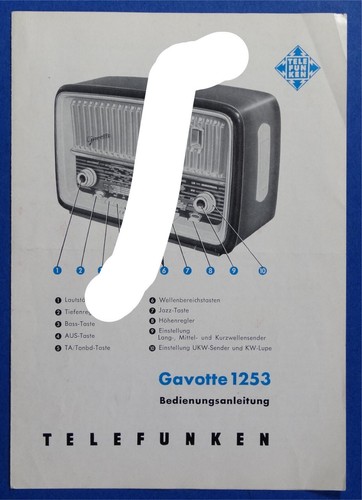 Telefunken gavotte 1253 - gavotte,