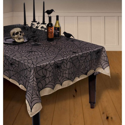 Tischdecke spinnennetz - tischdecke,