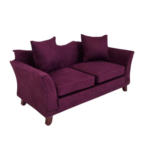 Puppenstube modern lila sofa - puppenstube,