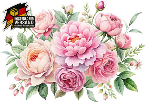 Wandtattoo pfingstrose blumen - wandtattoo,