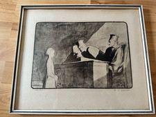 Les Gens De Justice Honore Daumier  Signiert