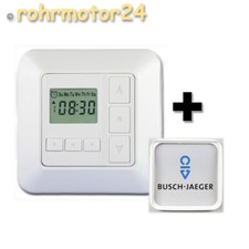 Rolladen Zeitschaltuhr + Busch-Jäger Zwischenrahmen für Rollladen Jalousie Rollo