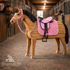 Holzpferd Sattel mit Halfter