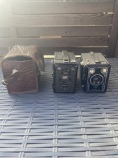 2 extrem alte Fotoapparate Goerz Frontap und Agfa Synchro Box 1x mit Lederbox