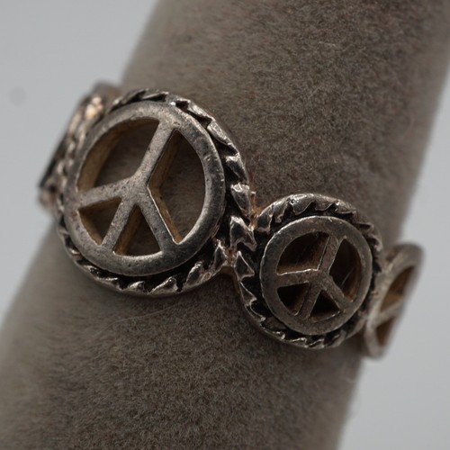 Sterling silber peace zeichen - silber,