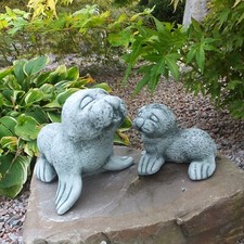 Steinfigur  Robbe Seehund