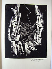 ERNST WOLFHAGEN -  HOLZSCHNITT - HANDSIGNIERT