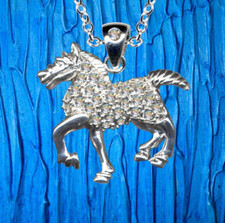 I horse I pendant with stones
