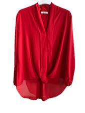 Bluse Gr, 38/40 Rot Chiffon