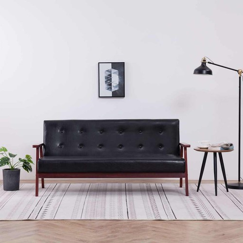 Vidaxl sofa sitzer - 3-sitzer, schwarz