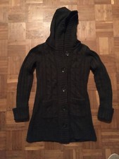 Crash One, Strickjacke, dunkelgrau, mit Kapuze, Lang, Guter Zustand