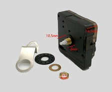 Quarzuhrwerk lautlos mit Zeiger-Set 5 - 6 cm schwarz gold weiß ohne ticken leise