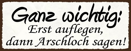 Blechschild 27x10 ganz - blechschild,