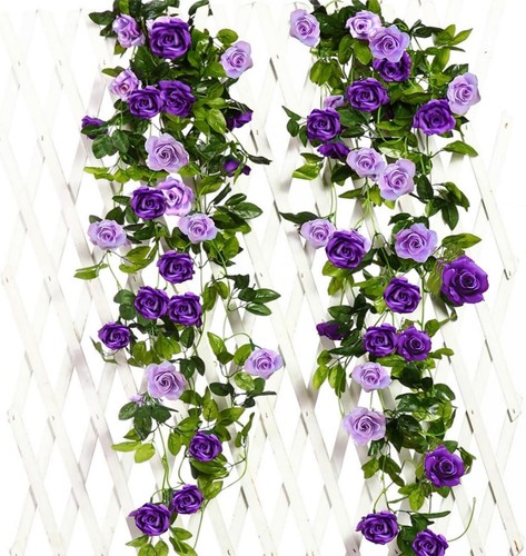 Künstliche rosengirlande 2pcs - rosengirlande,