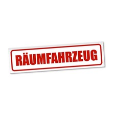 Räumfahrzeug Magnetschild