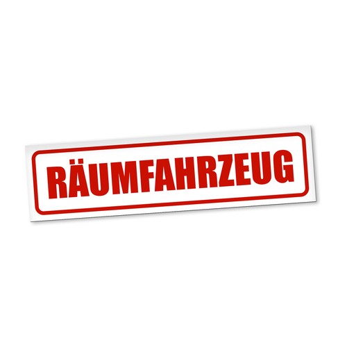 Räumfahrzeug magnetschild - räumfahrzeug,
