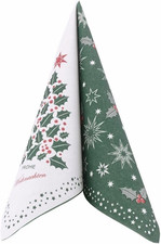 50 Weihnachtsservietten 40x40 stoffähnlich ILEX dunkelgrün