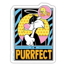 Looney Tunes Kater Sylvester I'm Purrfect Perfekt Aufkleber Sticker