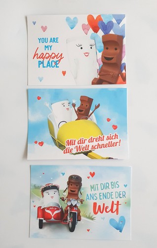 Postkarten milky und schoki - und,
