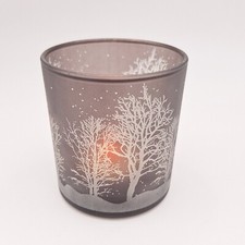 Windlicht Glas Winterwald 7cm