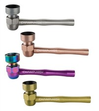 4 Stück Tabakpfeifen Pfeife Alu Metall  mit Sieb 85mm Pipe zerlegbar Tabak