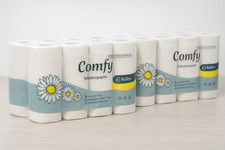 Toilettenpapier 3-lagig Comfy | 64Rollen Packung | Weich & Saugstark | Klopapier
