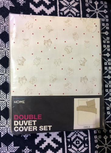 Doppel bettbezug set eulen - doppel,