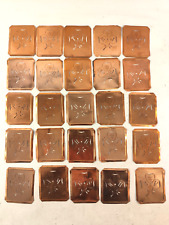 Lot Monogramm Aussteuer Schablone Wäsche Stickerei Initialen Kleeblatt SGA9