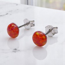 Lab Opal Ohrstecker aus 925