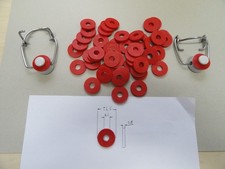 50 neue Dichtungen (rot) für