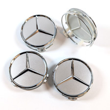 4x 75mm Mercedes-Benz Nabendeckel Nabenkappen Felgendeckel Emblem Logo Neu