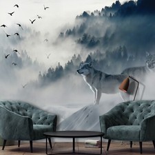 Vlies Fototapete Wolf Wald