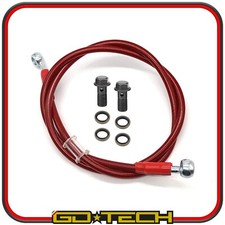 BREMSSCHLAUCH FLIED LUFTFAHRT MOTORRAD SCOOTER RACING UNIVERSAL 110cm ROT