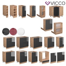 Küchenschrank Hängeschrank Unterschrank Küchenzeile Fame-Line Eiche Vicco
