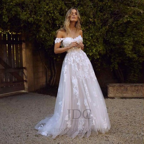 Floral brautkleid - floral,