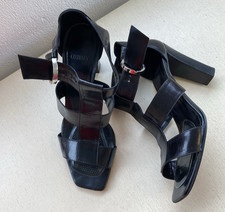 OXITALY Riemchensandaletten Damenschuhe Gr. 39 Schwarz Vintage Glattleder