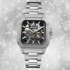 Armbanduhr Edelstahl silber