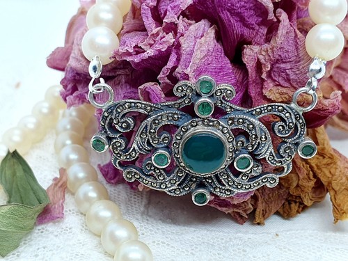 Jugendstil silber collier - silber,