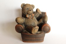 Gilde Handwerk Figur  Teddybär im Sessel